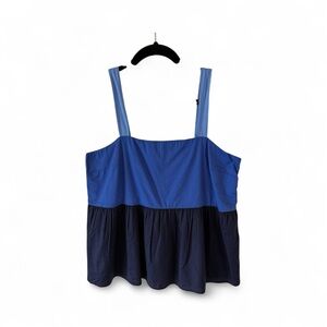 LOFT Blue and Navy Camisole Top